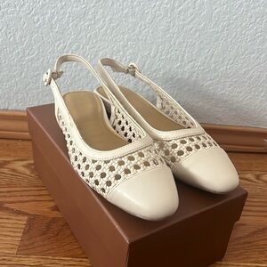 Woven slingback flats
